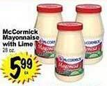 Superior Grocers Mccormick mayonnaise with lime offer