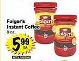 Superior Grocers Folger's instant coffee offer