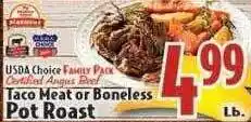 Butera Taco meat or boneless pot roast offer