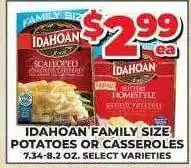 Price Cutter Idahoan family size potatoes or casserolles offer