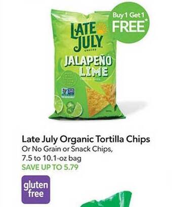 Publix Late july organic tortilla chips offer
