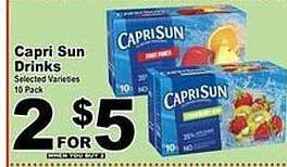 Superior Grocers Capri sun drinks offer