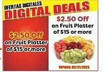 Superior Grocers Fruit platter offer