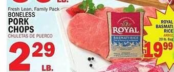 Bravo Supermarkets Boneless pork chops offer