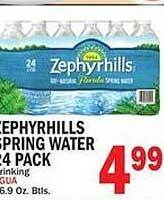 Bravo Supermarkets Zephyrhills spring water offer