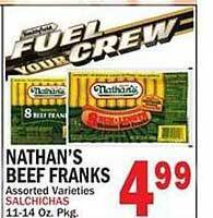 Bravo Supermarkets Nathan's beef franks offer