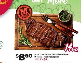 Grocery Outlet Morasch meats new york striploin steaks offer