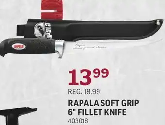 Rapala soft grip 6in fillet knife