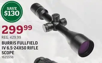 Sportsman's Warehouse Burris fullfield iv 6.5-24x50 rifle scope offer