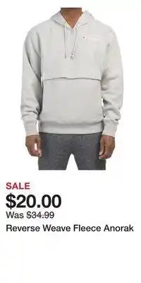 TJ Maxx Reverse weave fleece anorak offer