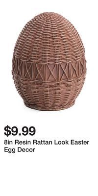 TJ Maxx 8in resin rattan look easter egg decor offer