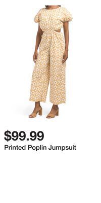 TJ Maxx Printed poplin jumpsuit offer