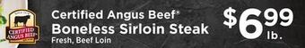 ShopRite Boneless sirloin steak offer