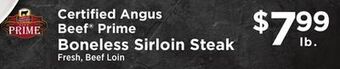ShopRite Boneless sirloin steak offer