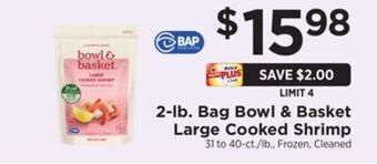 ShopRite 2-lb. bag large cooked shrimp offer