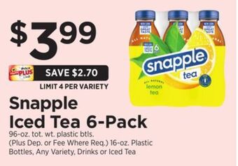 ShopRite Iced tea 6-pack offer
