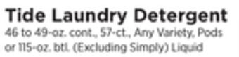ShopRite Laundry detergent offer