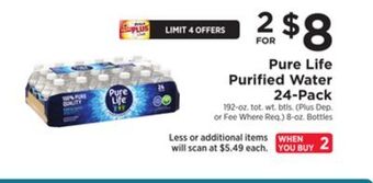 ShopRite Purified water 24-pack offer
