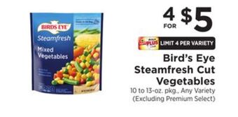 ShopRite Steamfresh cut vegetables offer