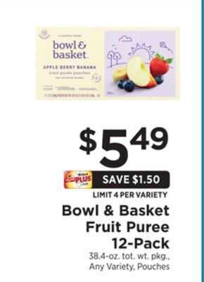 ShopRite Fruit puree 12-pack offer
