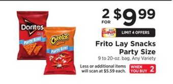 ShopRite Snacks party size offer