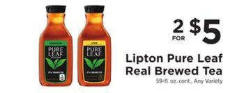 ShopRite Pure leaf real brewed tea offer