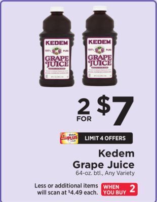 ShopRite Grape juice offer
