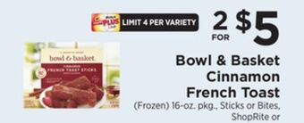 ShopRite Cinnamon french toast offer