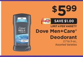 ShopRite Men+care deodorant offer