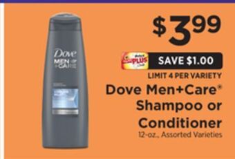 ShopRite Men+care shampoo or conditioner offer