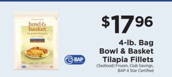 ShopRite 4-lb. bag tilapia fillet offer