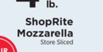 ShopRite Mozzarella offer