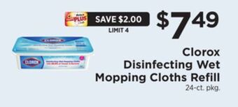 ShopRite Disinfecting wet mopping cloths refill offer