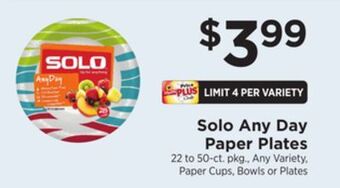 ShopRite Paper plates offer