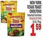 Bravo Supermarkets New york texas toast croutons offer