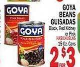 Bravo Supermarkets Goya beans guisadas offer