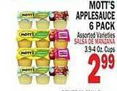 Bravo Supermarkets Mott's applesauce offer