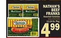 Bravo Supermarkets Nathan's beef franks offer