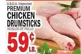 Bravo Supermarkets U.s.d.a. inspected premium chicken drumsticks offer