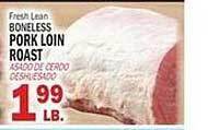 Bravo Supermarkets Boneless pork loin roast offer