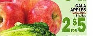 Bravo Supermarkets Gala apples offer