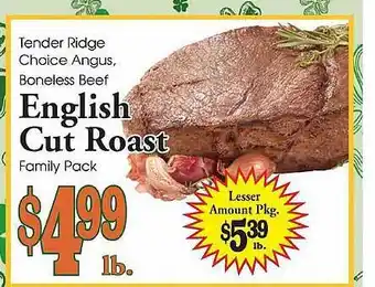 Village Market Food Centers English cut roast offer