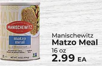 Sunset Foods Manischewitz matzo meal offer