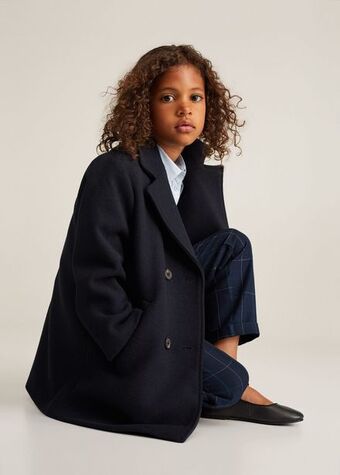 Mango Lapelled straight-cut coat offer