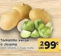 Los Altos Ranch Market Green tomatillo or crispy jicama offer
