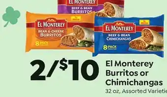 Save a Lot El monterey burritos or chimichangas offer