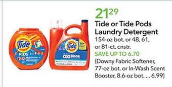 Publix Tide or tide pods laundry detergent offer