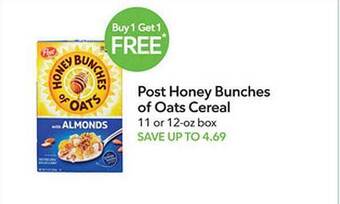 Publix Post honey bunches of oats cereal offer