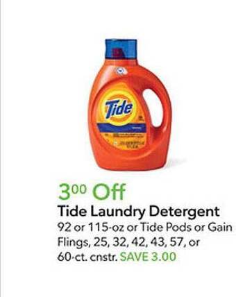 Publix Tide laundry detergent offer
