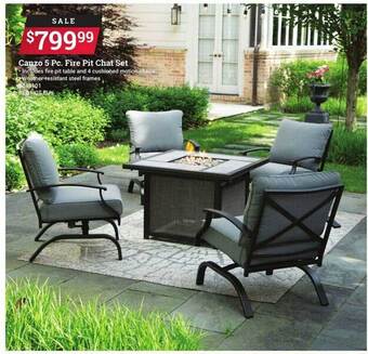 Ace Hardware Canzo 5 pc. fire pit chat set offer